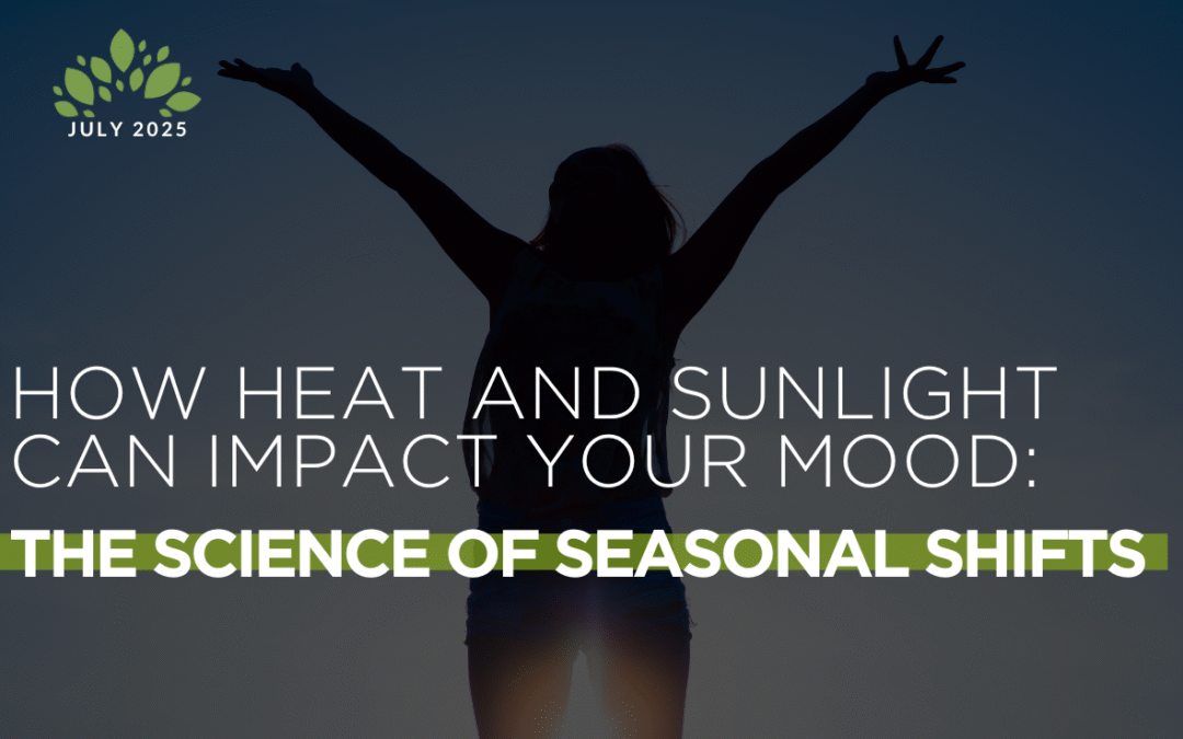 Sunlight and warm weather affecting mood and mental health in children and adults outdoors